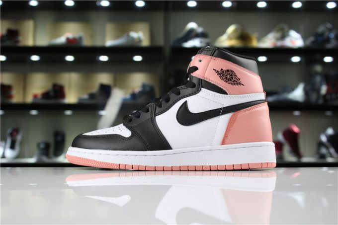 2019 air jordan 1 retro high og white pink black for girls