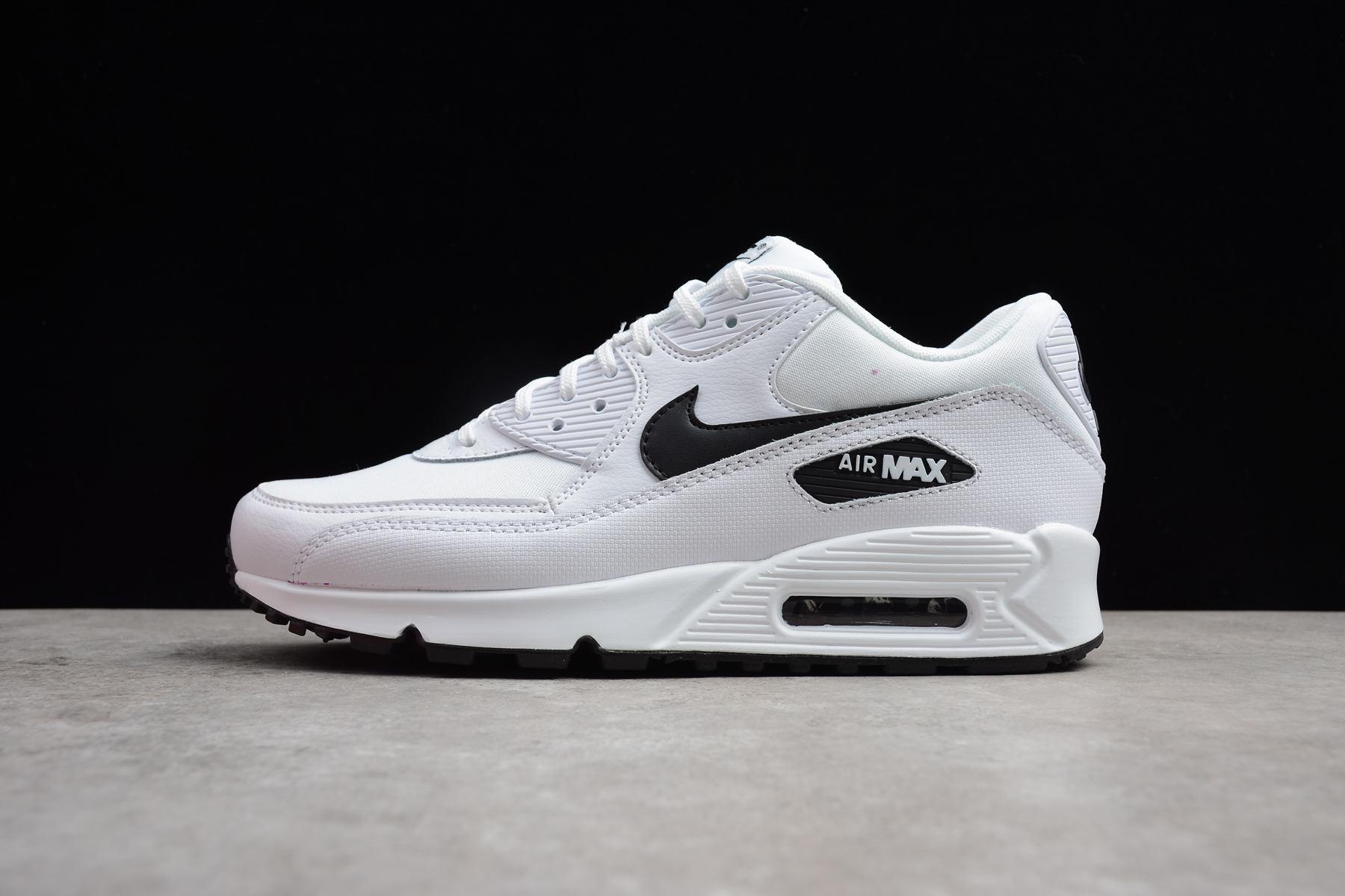 Nike Air Max 90 Essential White Black 325213-131 Men's Running Shoes
