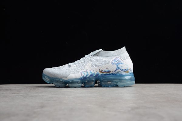 nike air vapormax flyknit white and blue