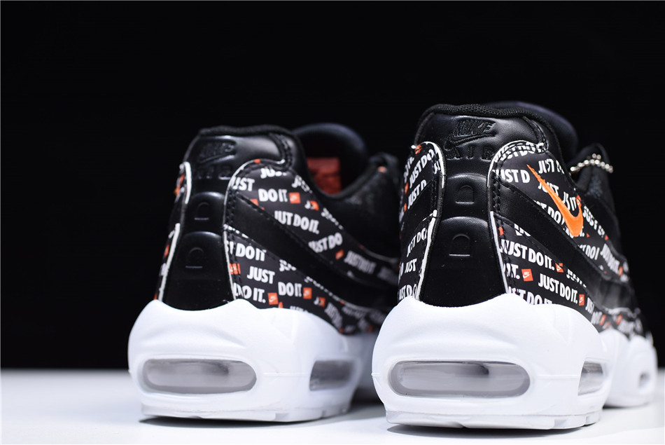 2018 Nike Air Max 95 SE “Just Do It” Black/White-Total Orange Sneakers