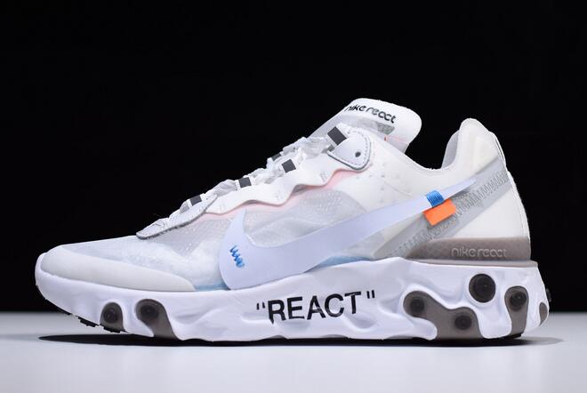 2018 off white x undercover x nike react element 87 white cone ice blue for sale