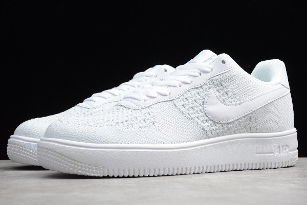 Nike Air Force 1 Flyknit 2.0 White Pure Platinum For Sale